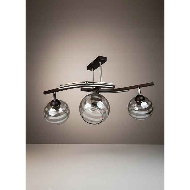 Stropní Svítidlo Lustr Fiona 3 Bronz 3x E27 Euro-lamp Klosz Kosmo