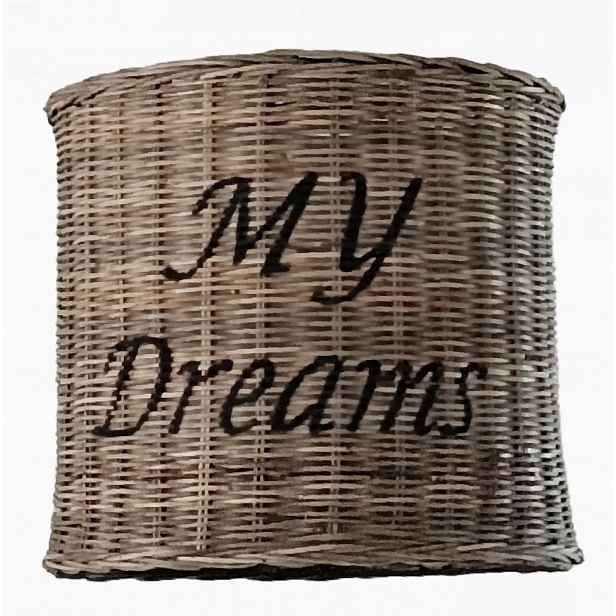 Stínidlo Ratanové Velké Cylinder Hampton s nápisem My Dreams