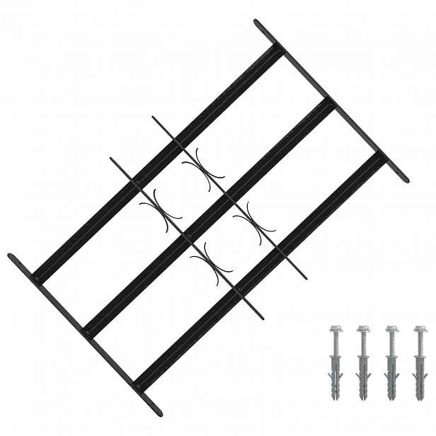 vidaXL Bezpečnostní mříž na okna se 3 příčkami 3 ks 43-74 cm