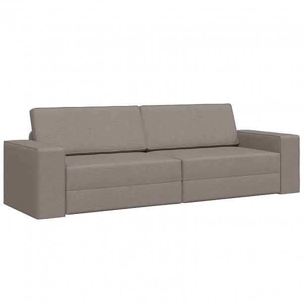 vidaXL Pohovka na spaní Taupe 245 x 78 x 77 cm textil