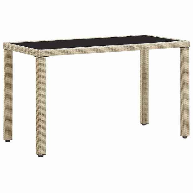 vidaXL Zahradní stůl béžový 123 x 60 x 74 cm polyratan