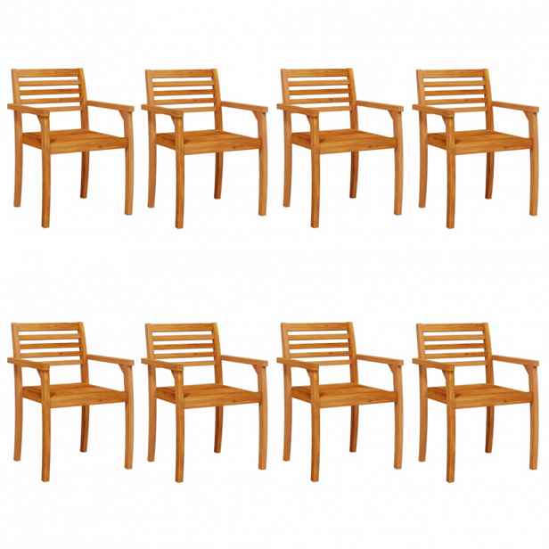 vidaXL Zahradní židle 8 ks 59 x 55 x 85 cm masivní akáciové dřevo