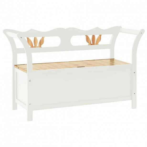 vidaXL Lavice bílá 107 x 45 x 75,5 cm masivní jedlové dřevo