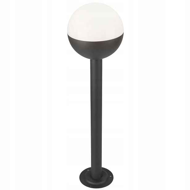 Venkovní stojací lampa kulatá černá bílá moderní 80 cm Polux