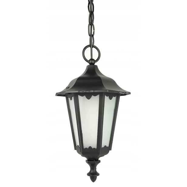 Venkovní závěsná terasová lampa klasická černá skleněná IP43 Su-ma