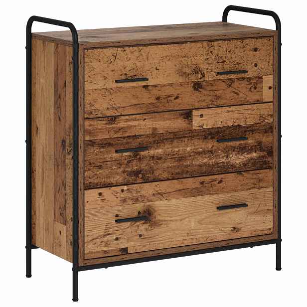 vidaXL Servírovací skříň Staré dřevo 97 x 33 x 81 cm Kompozitní dřevo