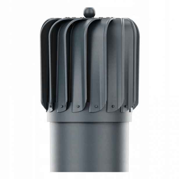 Podélná komínová vložka pro Ventilaci Otočná fi150 Antracit 7016