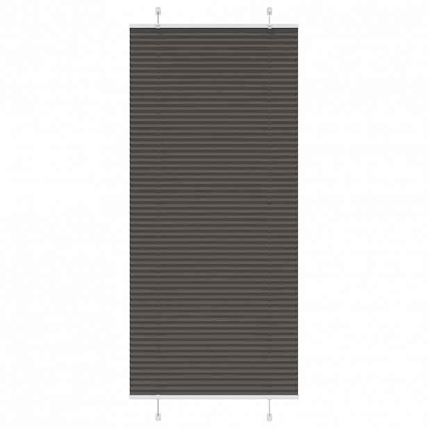 vidaXL Plisovaná roleta černá 100x200 cm Šířka látky 99,4 cm Polyester