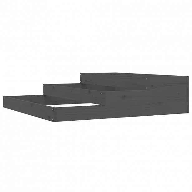 vidaXL Truhlík šedý 107 x 107 x 27 cm masivní borové dřevo