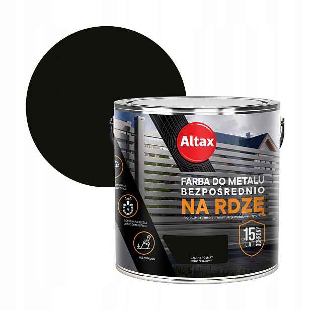 Altax Barva Na Kov 2,5L Černá Polomatná