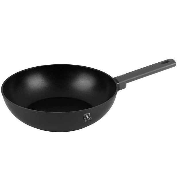 BERLINGERHAUS Pánev WOK s titanovým povrchem 28 cm Antracit Collection BH-8123
