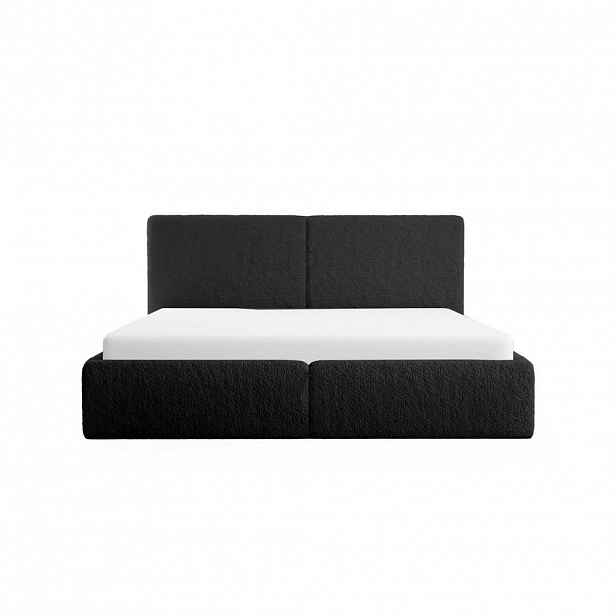 Fedve POLSTEROVÁ POSTEL Riberia Slim 140x200 cm, Černá