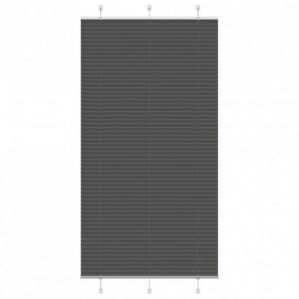 vidaXL Plisovaná roleta černá 105x200 cm Šířka látky 104,4cm Polyester