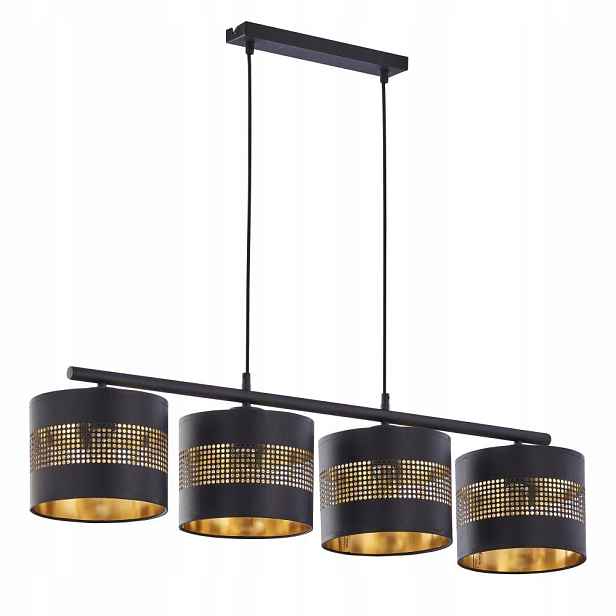 Závěsná stropní lampa Zwis Lustr Tago Černá Kov 4xE27 Tk Lighting