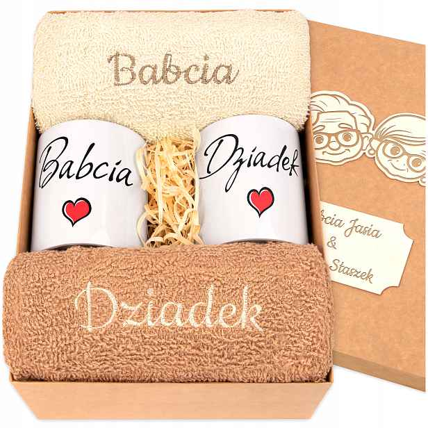 Den babičky a dědečka Dárek pro prarodiče Gravírování Ručníky Hrnky Vánoce db