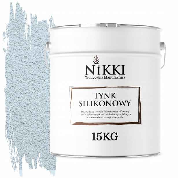 Silikonová Fasádní Omítka Barva Bílá Modrá F111 15 Kg Granulace 2.0 mm