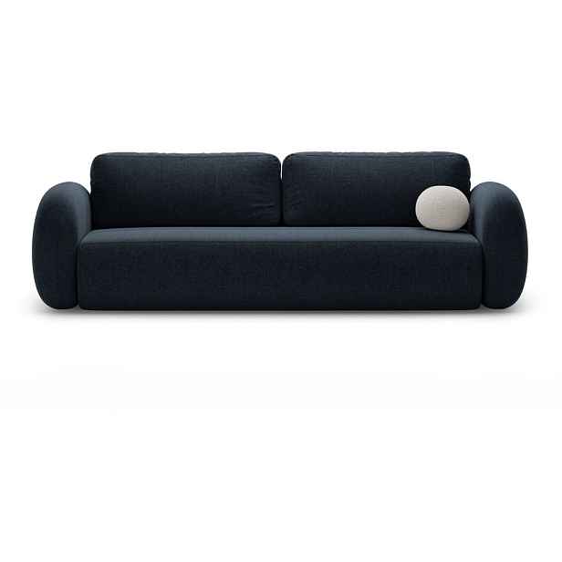 Tmavě modrá žinylková rozkládací/s úložným prostorem pohovka 262 cm Tonale – Cosmopolitan Design