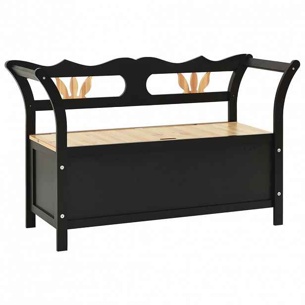 vidaXL Lavice černá 107 x 45 x 75,5 cm masivní jedlové dřevo