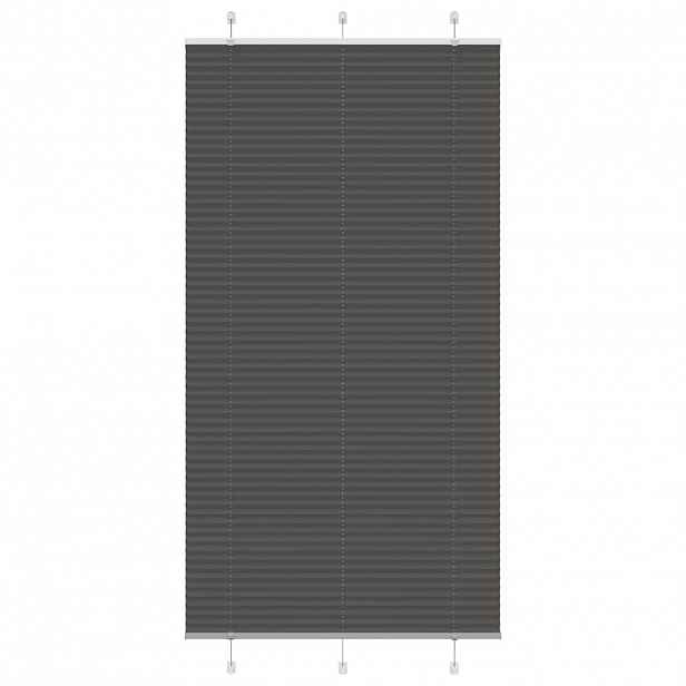 vidaXL Plisovaná roleta černá 110x200 cm Šířka látky 109,4cm Polyester