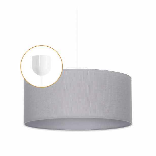 Závěsná lampa Cerlux šedá Vlora s látkovým stínidlem 35 cm Klosz 1x E27