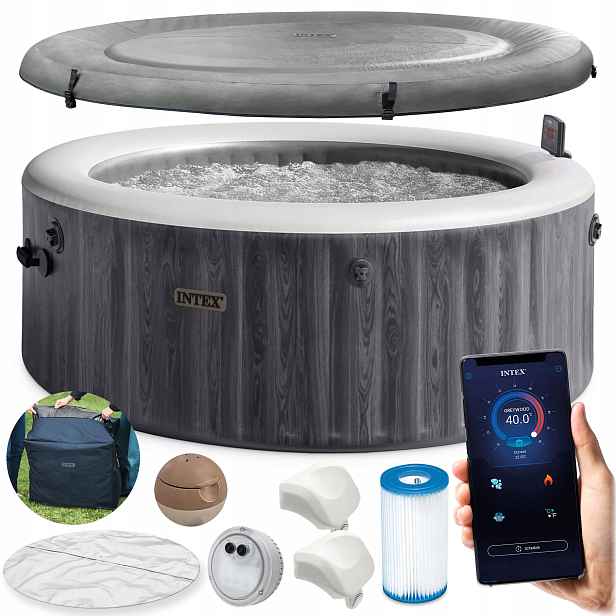 Nafukovací Zahradní Spa 4os. Hydromasáž Intex 28440NP 196x71cm Led model 2026