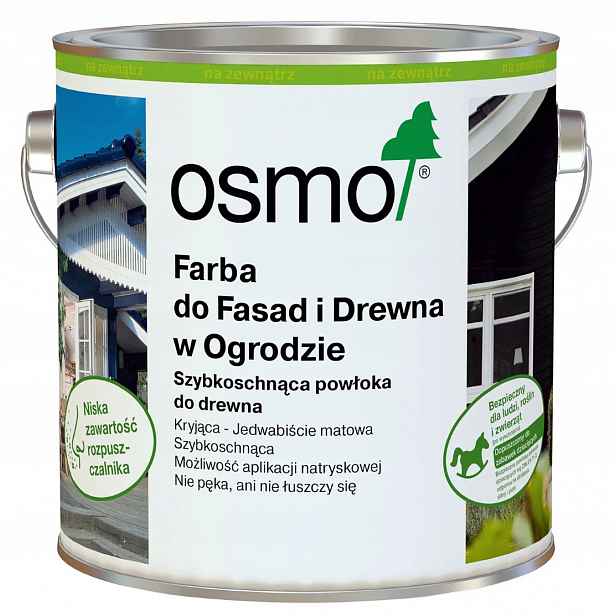 Osmo Barva pro fasádní fasády a dřevo v zahradě Ohnivě Červená 7530 0,75L