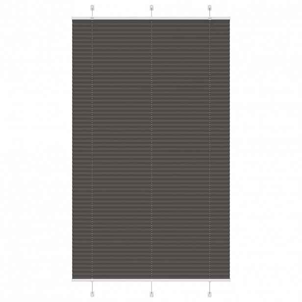 vidaXL Plisovaná roleta černá 115x200 cm Šířka látky 114,4cm Polyester