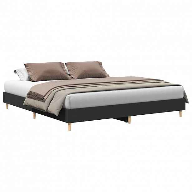 vidaXL Rám postele bez matrace černý 200x200 cm kompozitní dřevo
