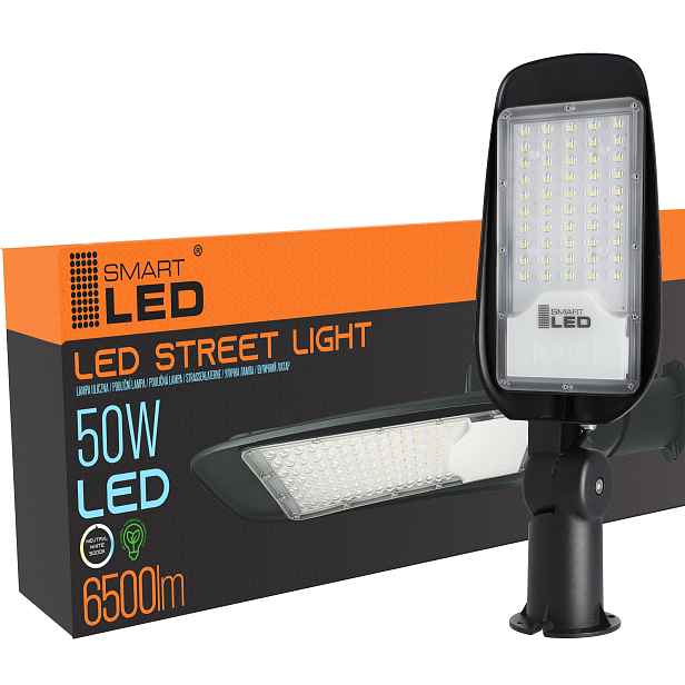 Led pouliční lampa 50W nastavitelná Premium