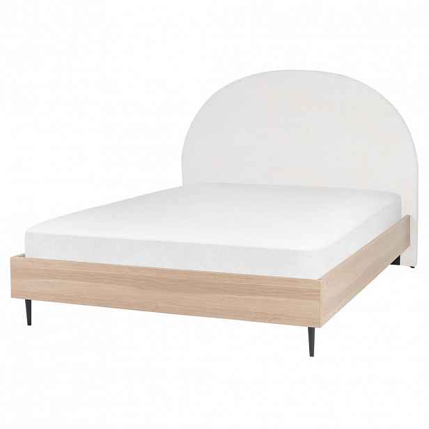 Beliani POSTEL 160/200 cm Krémově bílá Millay