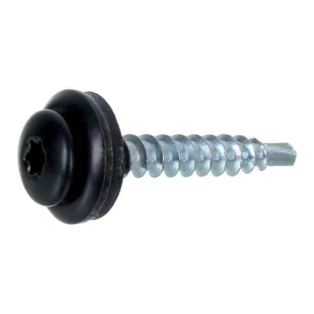Farmářské vruty do kovu Torx 4,8x20 mm Ral 9005 Epdm 250 ks Ce Najder