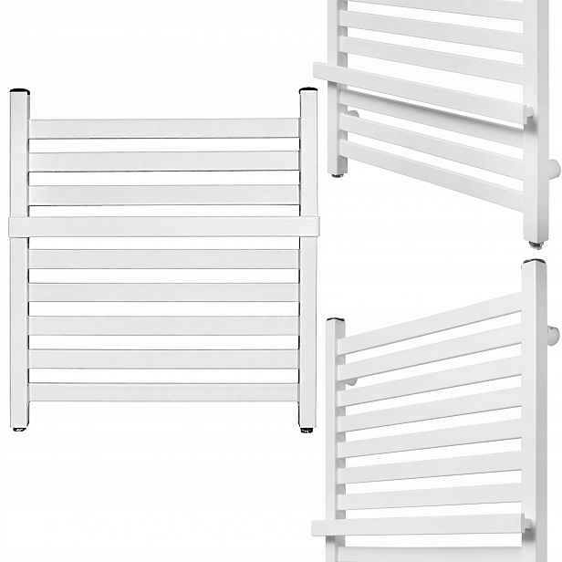Nástěnný Koupelnový Radiátor Bílý Žebřík GR-KW1 500 x 530 8 Žeberek 295W