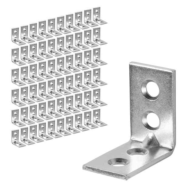 TEMU 40ks sada nerezových rohov 25 x 25mm/- L roh - nosný držák police - stěnový rohový spojka - nerezová ocel - robustní rohový spojovací prvek