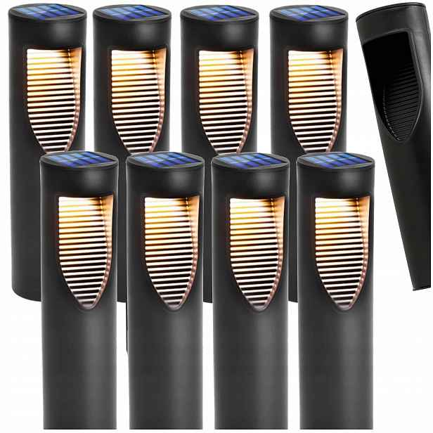 Zahradní lampa Solární sloupek Zapichovací Solární lampy IP54 Osvětlení 8x