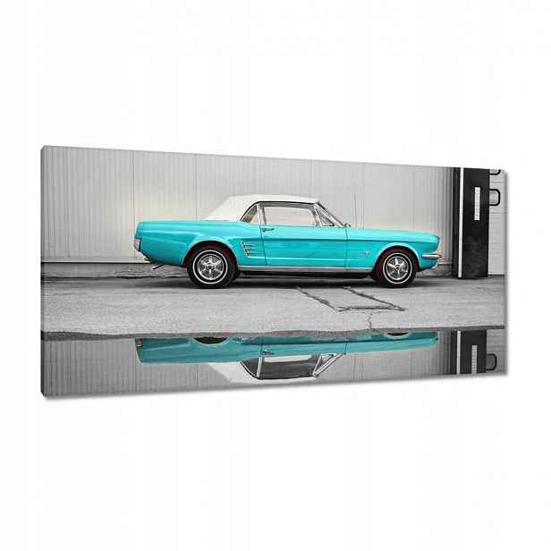 Obrazy 115x55 Tyrkysový Ford Mustang