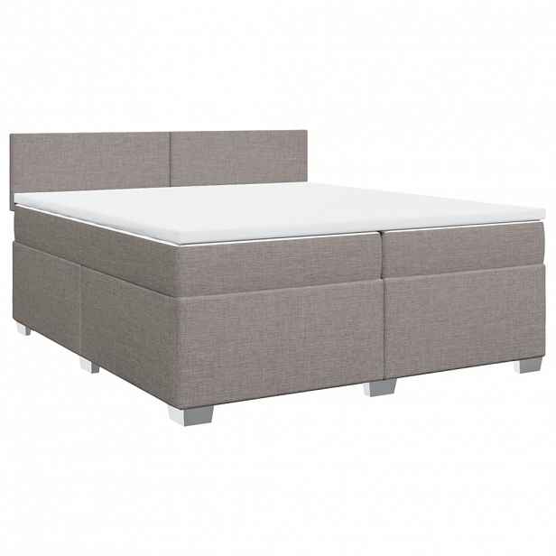 vidaXL Box spring postel s matrací taupe 200x200 cm textil