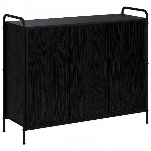 vidaXL Servírovací skříň Černý dub 97 x 33 x 81 cm Kompozitní dřevo