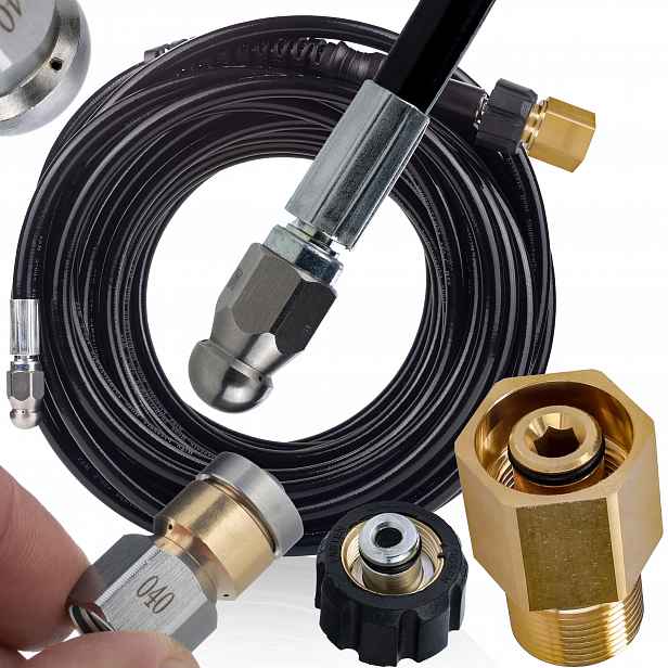 Hadice Pro Kanalizaci 20 M 2 Rotační Trysky Pro Karcher Hd Hds Easy!lock M22