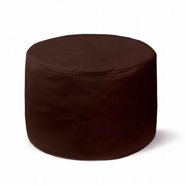Hnědá Podnožka Pod Nohy 35x25cm Kulatá Taburet do Obývacího Pokoje nebo Dětského Pokoje