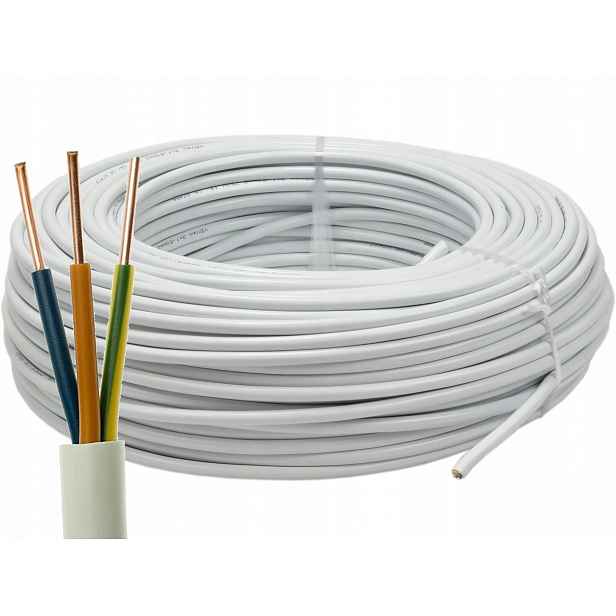 Instalační kabel Ydy 3X2,5 450/750V drát kulatý bílý Elpar 100 Metrů