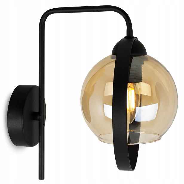 Moderní Skleněná Nástěnná Lampa S Medovým Kroužkem