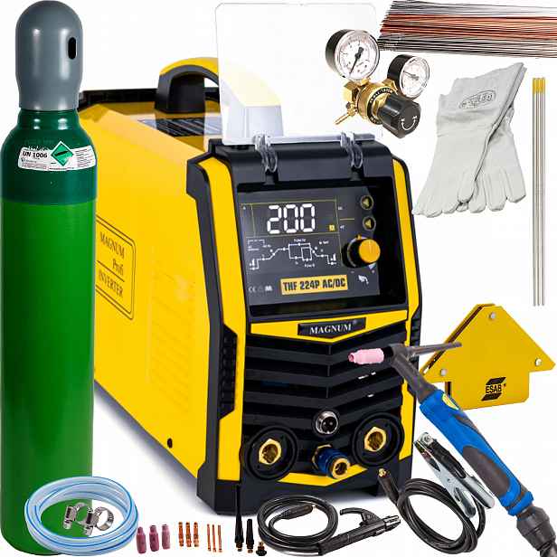 Svařovací stroj Magnum Thf 224P Ac/dc Tig Hf Puls Mma 200A 230V SET2