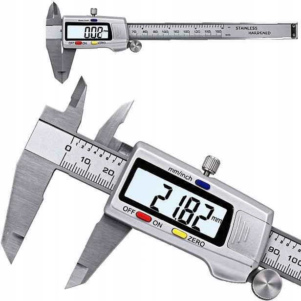 Elektronické Posuvné Měřítko 150 MM Přesnost ±0.01 MM/M Nerezová Ocel LCD