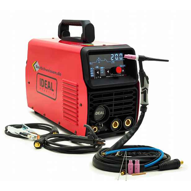 Svářečka Ideal Praktik Tig 200 Ac/dc Pulse Led 230V 200A Mma Držák Tig