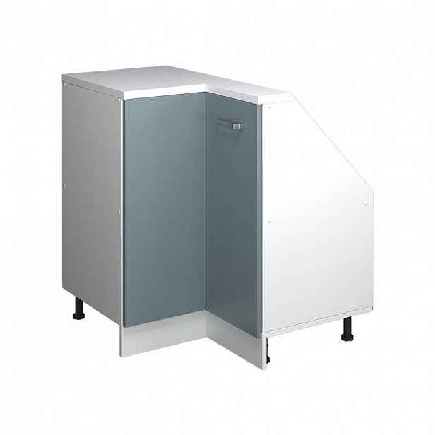 Vicco ROHOVÁ KUCHYŇSKÁ SKŘÍŇKA POD ŠIKMOU STŘECHU R-Line Modrošedá 75.6 cm s 1 dveřmi