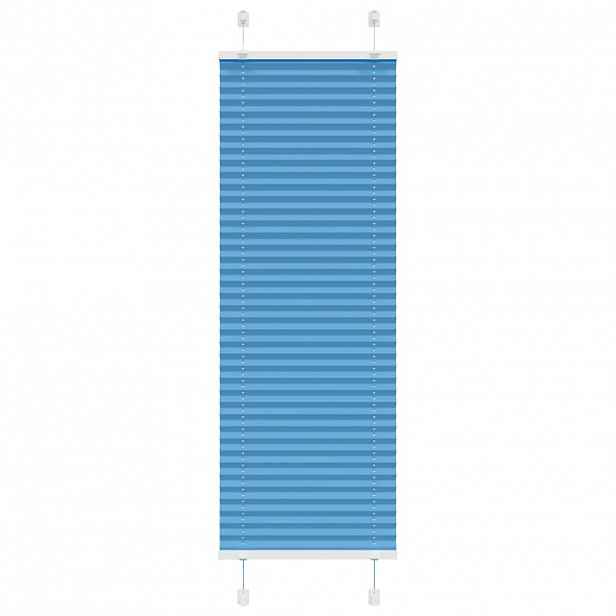 vidaXL Plisovaná roleta modrá 45x100 cm Šířka látky 44,4 cm Polyester