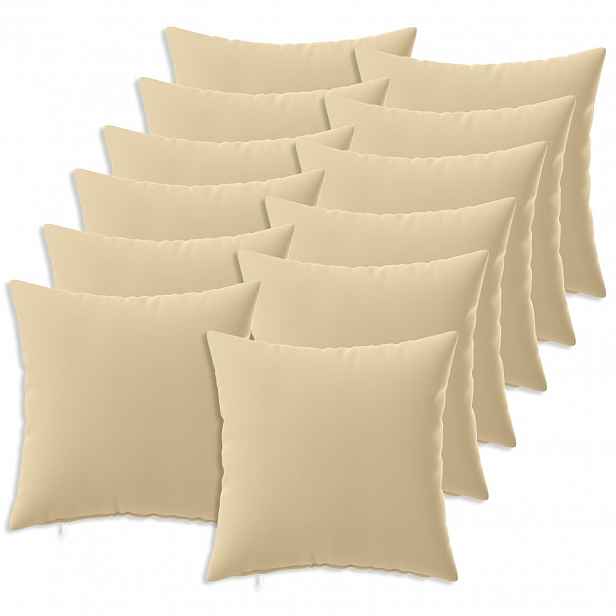 vidaXL Povlak na polštář 12 pcs HEERLEN Béžová 40 x 40 cm Polyester