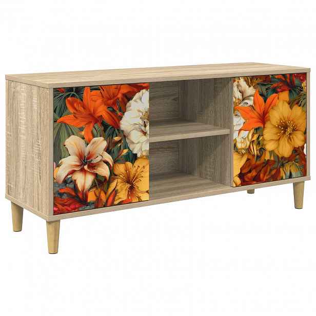 vidaXL Televizní skříň GENNEP 102 x 33 x 50 cm Sonoma Kompozitní dřevo
