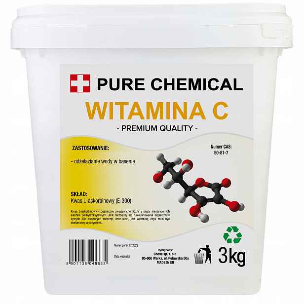 Vitamín C Do Bazénu Kyselina L-askorbová Bazén 3 kg