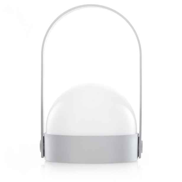 DecoKing Přenosná LED lampa KAMPI šedá, velikost l